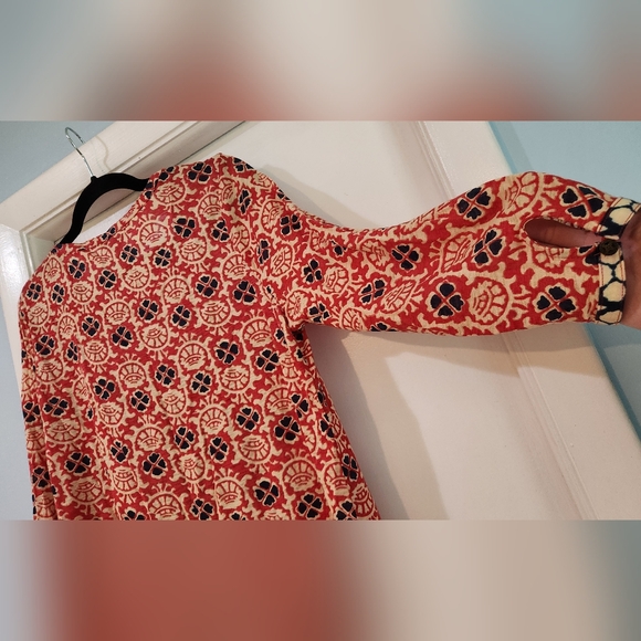 Women's Lucky Brand Floral Boho Long Sleeve Blouse, Size L - Picture 11 of 13